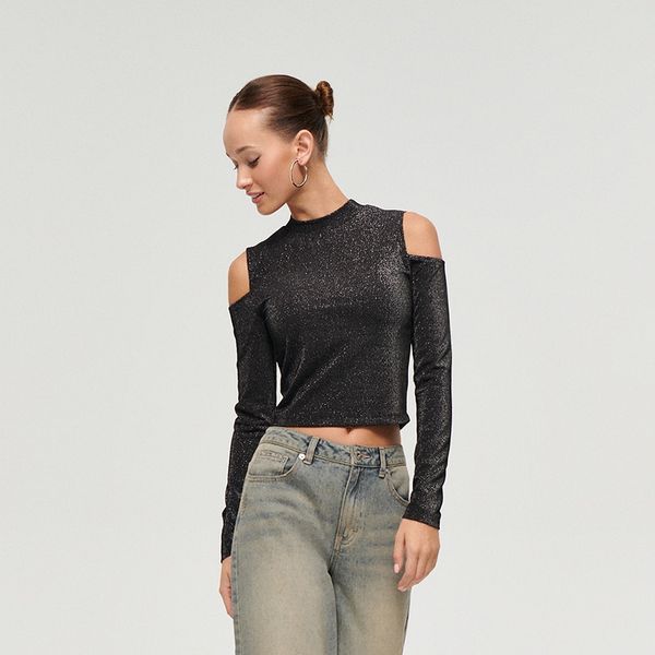 House House - Bluza uspravna ovratnika - Srebrna