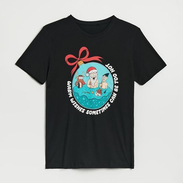 House House - Božićna majica kratkih rukava - Crna