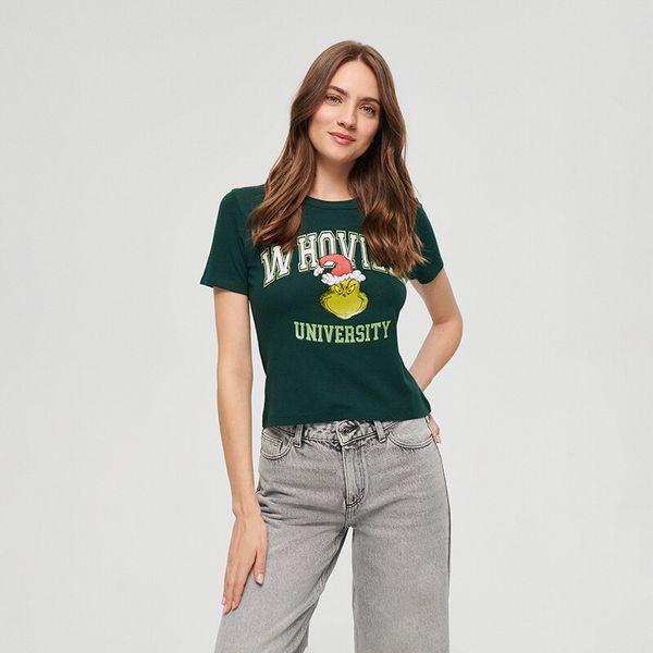 House House - Božićna majica kratkih rukava Grinch - Tirkizna