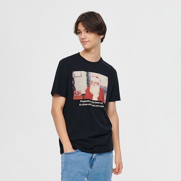 House House - Božićna majica kratkih rukava The Office - Crna