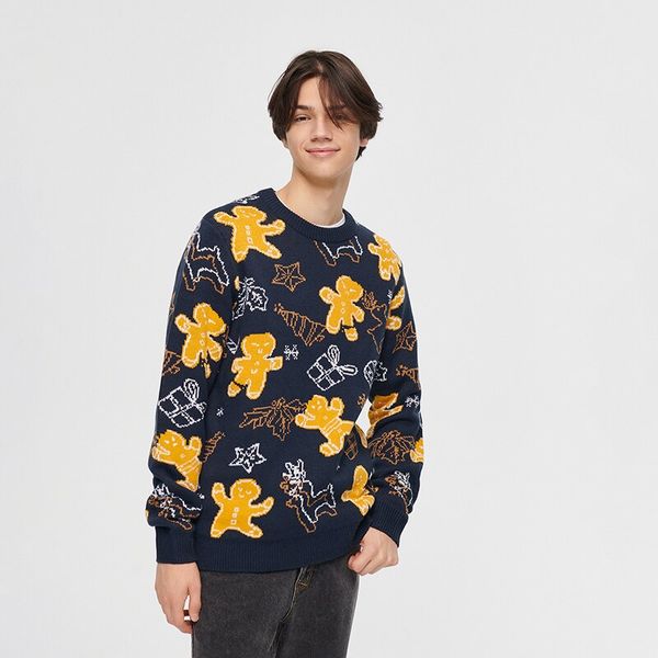 House House - Božićni džemper - Tamnoplava