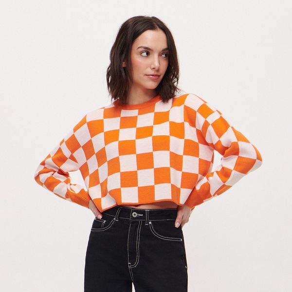 House House - Džemper s uzorkom - Narančasta