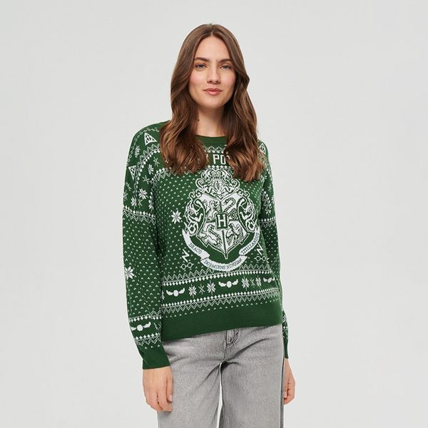 House House - Džemper s uzorkom žakarda Harry Potter - Boja zemlje