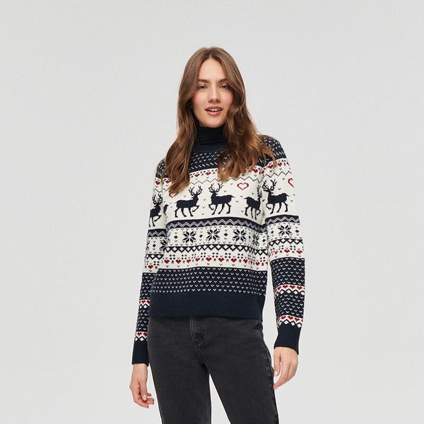 House House - Džemper s uzorkom žakarda - Tamnoplava