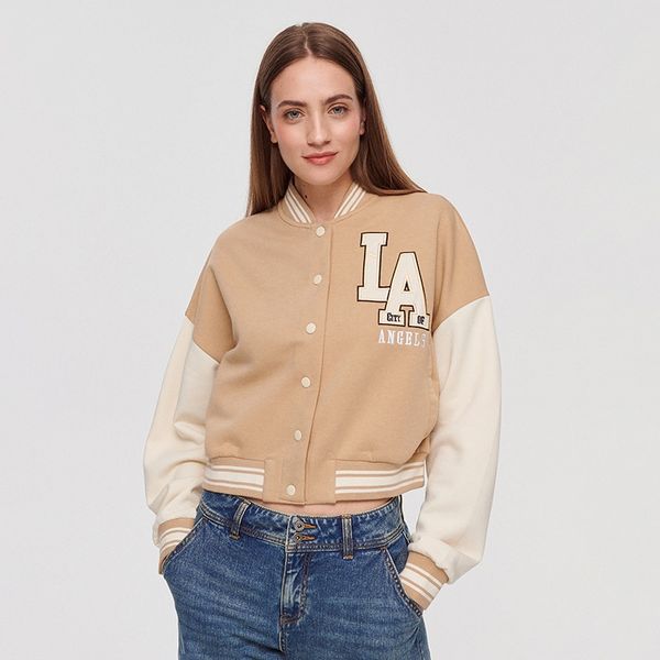 House House - Gornji dio trenirke baseball stila s vezom - Bež