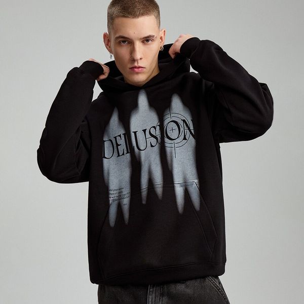 House House - Gornji dio trenirke s kapuljačom i printom - Crna