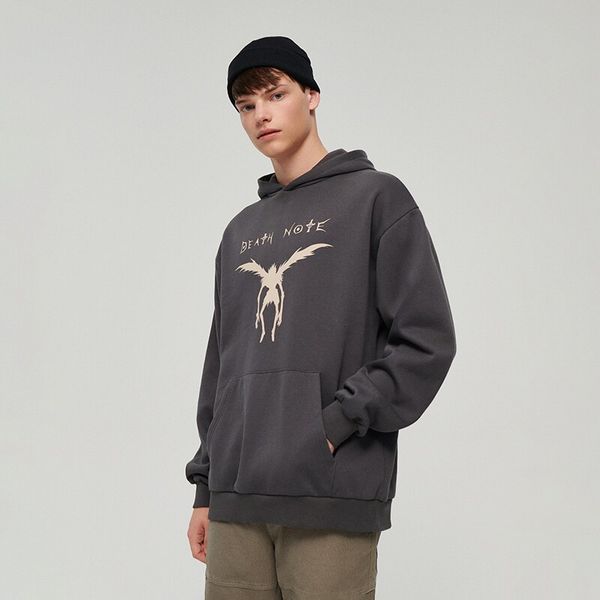 House House - Gornji dio trenirke s kapuljačom i printom Death Note - Siva