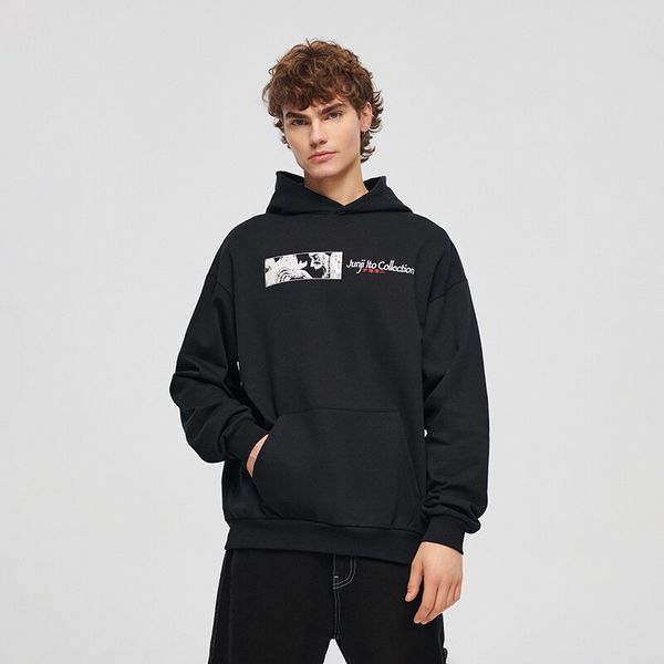 House House - Gornji dio trenirke s kapuljačom i printom Junji Ito - Crna