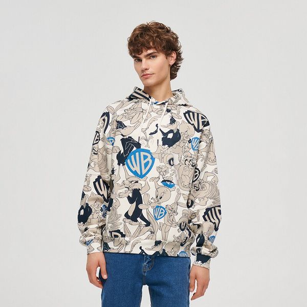 House House - Gornji dio trenirke s kapuljačom i printom Looney Tunes - Slonovača