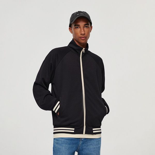 House House - Gornji dio trenirke s patentnim zatvaračem i uspravnim ovratnikom - Crna