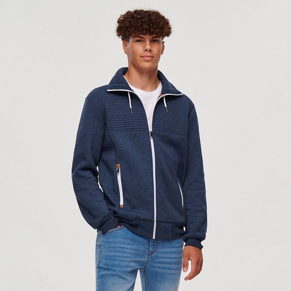 House House - Gornji dio trenirke s patentnim zatvaračem i uspravnim ovratnikom - Tamnoplava