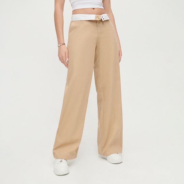 House House - Hlače s ravnim nogavicama - Bež