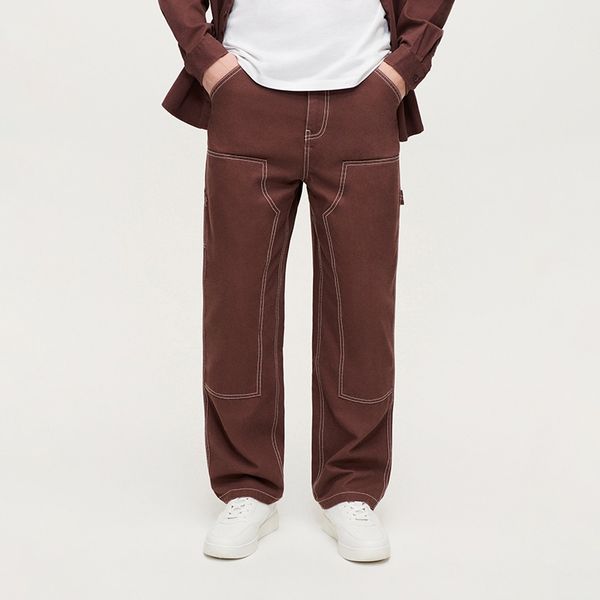 House House - Hlače s ravnim nogavicama - Smeđa