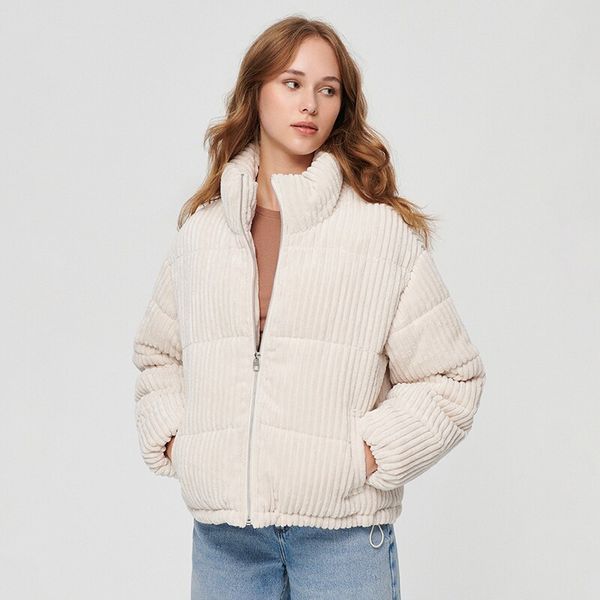 House House - Jakna od rebrastog baršuna - Slonovača