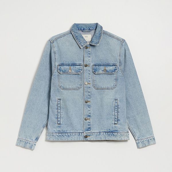 House House - Jakna od trapera isprana izgleda - Plava