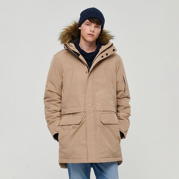 House House - Kaput s krznenom kapuljačom - Bež