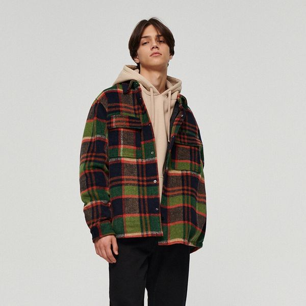 House House - Karirana košulja-jakna - Boja zemlje