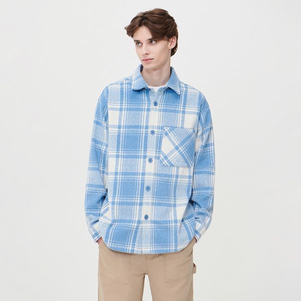 House House - Karirana košulja-jakna - Plava