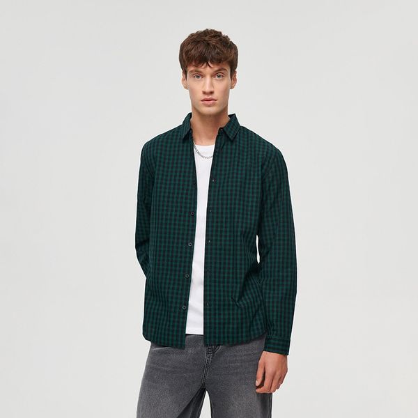 House House - Karirana pamučna košulja - Boja zemlje