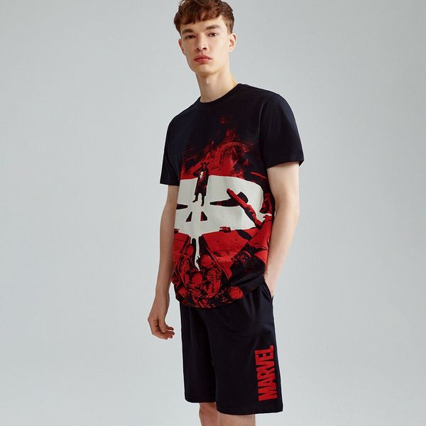 House House - Komplet dvodijelne pidžame Marvel - Crna