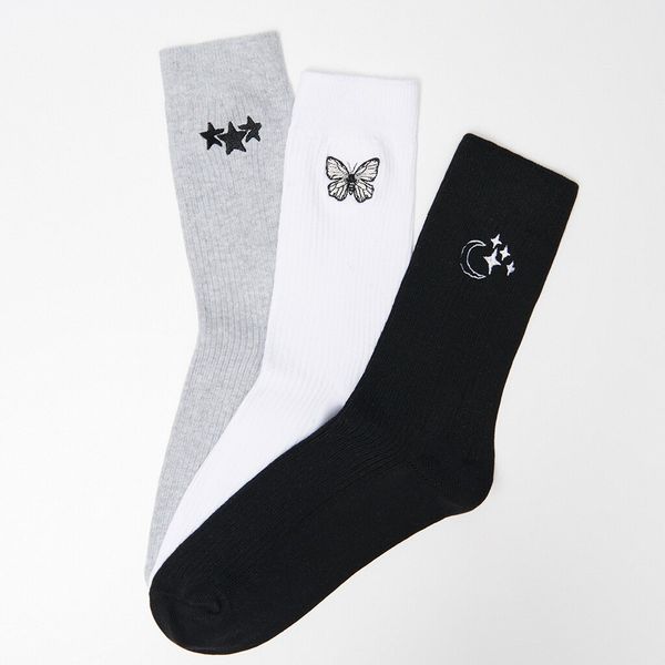 House House - Komplet od 3 para dugih čarapa - Šarena