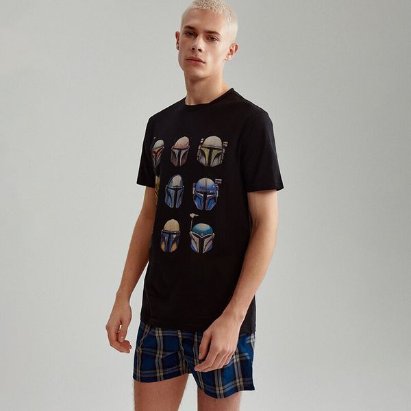 House House - Komplet pidžame s printom - Crna