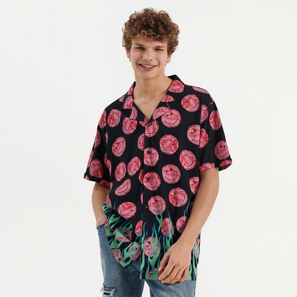 House House - Košulja kratkih rukava Smiley® - Crna