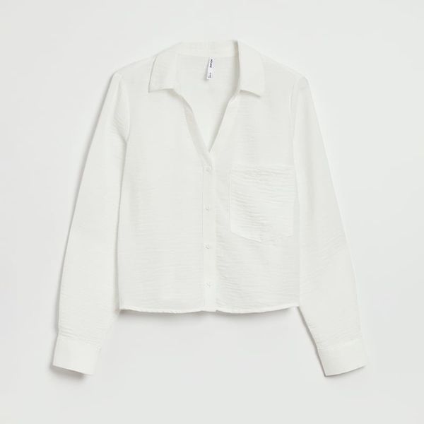 House House - Košulja s podignutim ovratnikom - Bijela