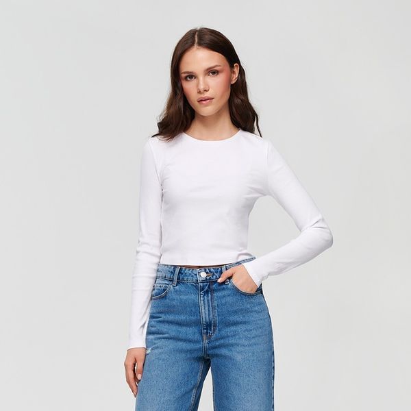 House House - Kratka bluza s dugim rukavima - Bijela