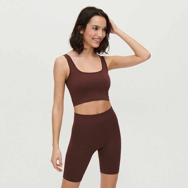 House House - Kratke biciklističke tajice - Smeđa