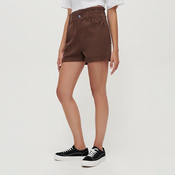 House House - Kratke hlače visokog struka - Smeđa