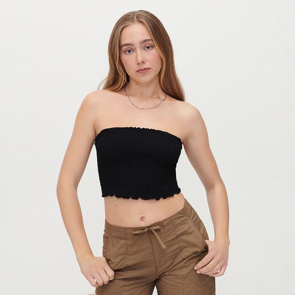 House House - Kratki top - Crna