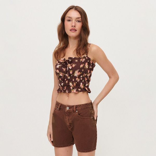 House House - Kratki top s printom - Šarena