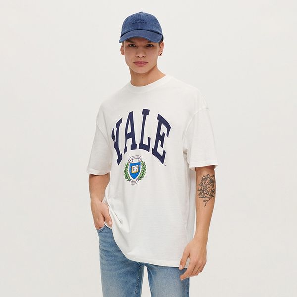 House House - Loose fit majica kratkih rukava Yale - Bijela