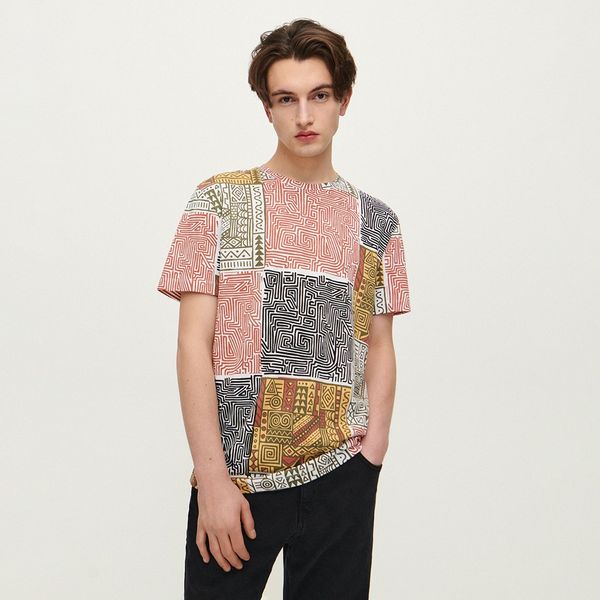 House House - Majica kratkih rukava s ponavljajućim uzorkom - Šarena
