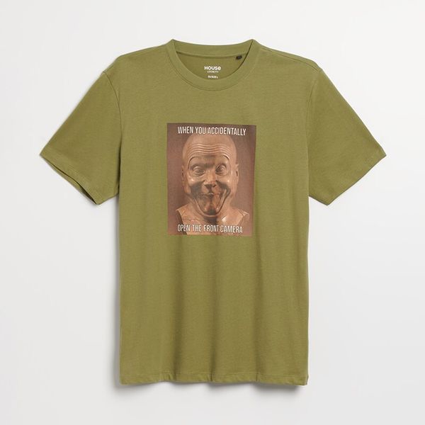 House House - Majica kratkih rukava s printom - Boja zemlje