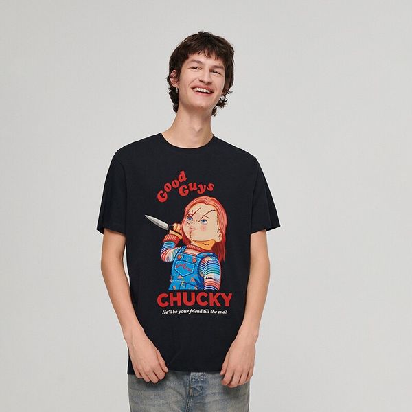 House House - Majica kratkih rukava s printom Chucky - Crna