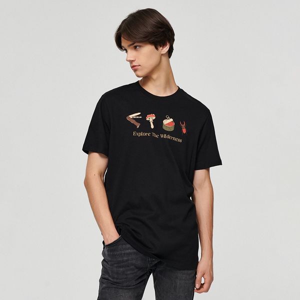 House House - Majica kratkih rukava s printom - Crna