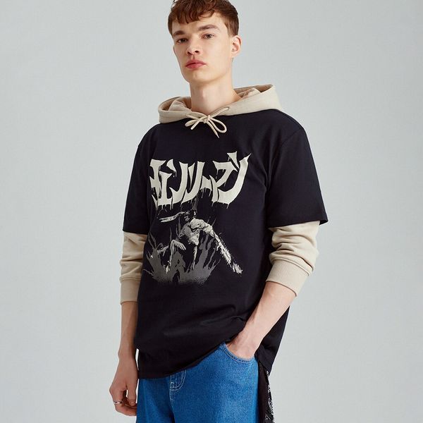 House House - Majica kratkih rukava s printom - Crna