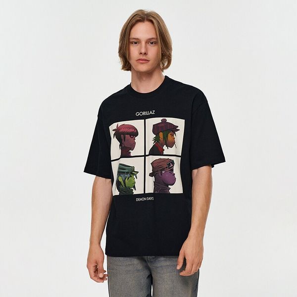 House House - Majica kratkih rukava s printom Gorillaz - Crna