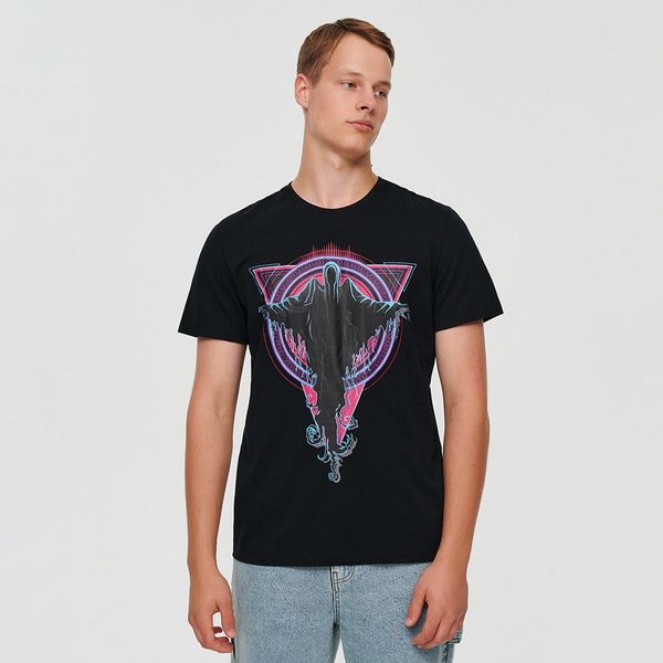 House House - Majica kratkih rukava s printom Harry Potter - Crna