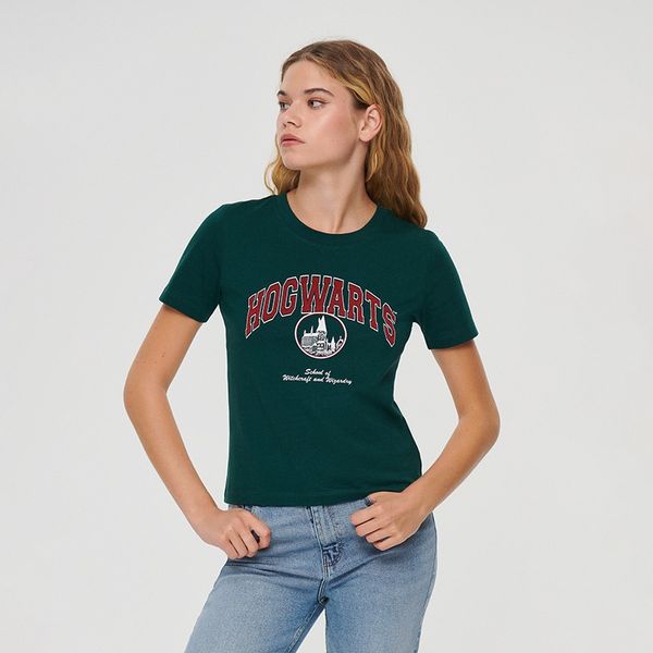 House House - Majica kratkih rukava s printom Harry Potter - Tirkizna