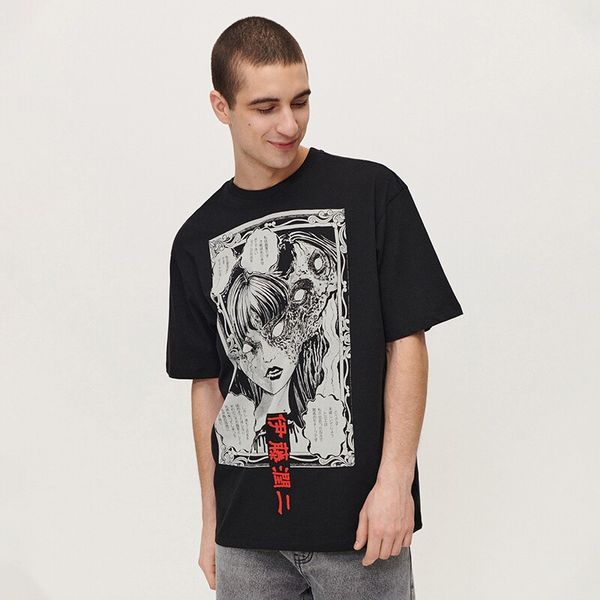 House House - Majica kratkih rukava s printom Junji Ito - Crna