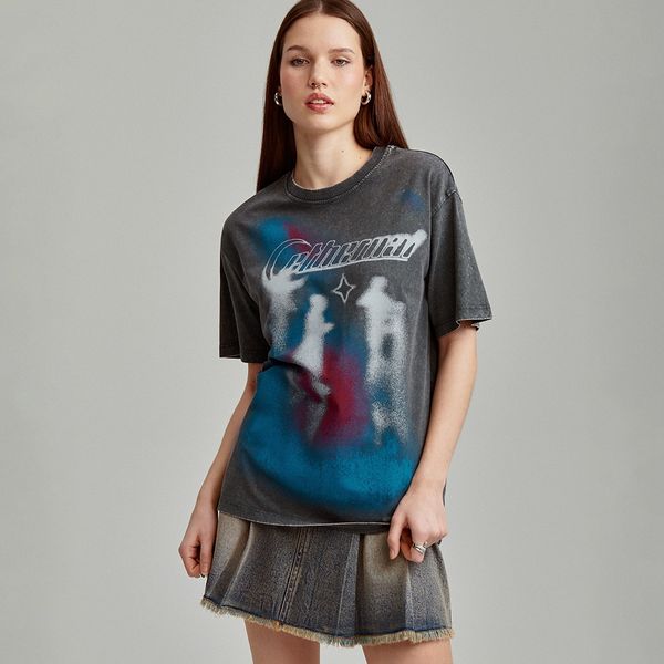 House House - Majica kratkih rukava s printom - Siva