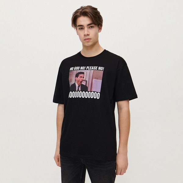 House House - Majica kratkih rukava s printom The Office - Crna