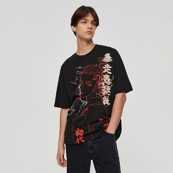 House House - Majica kratkih rukava s printom Tokyo Revengers - Crna