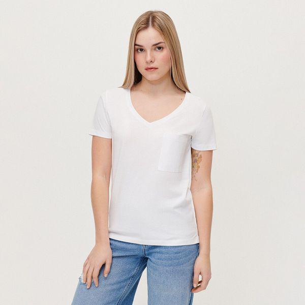 House House - Majica kratkih rukava s V-izrezom Basic - Bijela