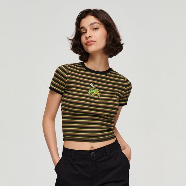 House House - Majica kratkih rukava s vezom - Prugasta