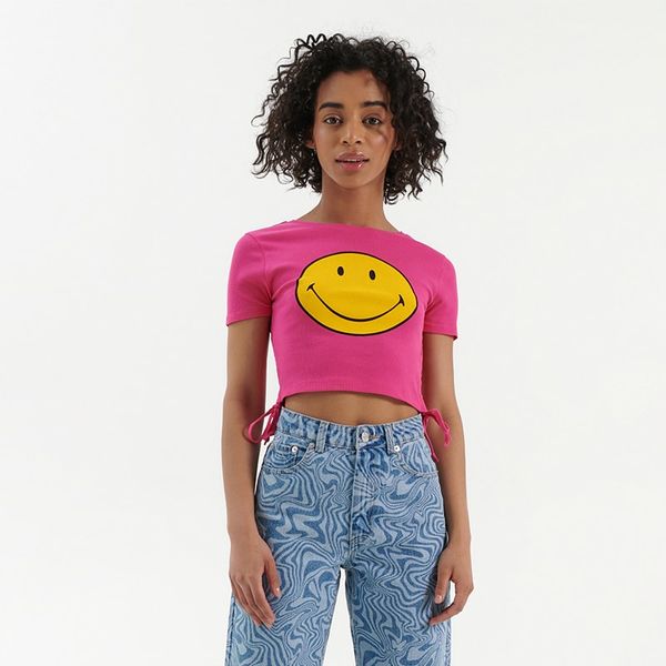 House House - Majica kratkih rukava Smiley® - Ružičasta