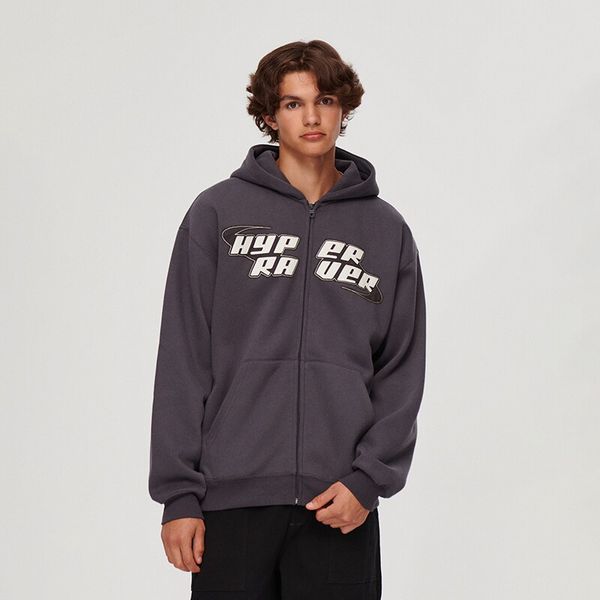 House House - Majica s kapuljačom i patentnim zatvaračem - Siva